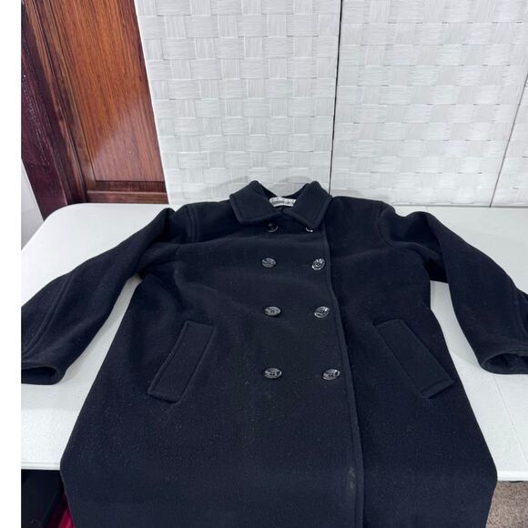 "LESLIE FAY" Wool Blend Double Breasted Women's Coat SZ 10 Preppy Old Money - Picture 12 of 14